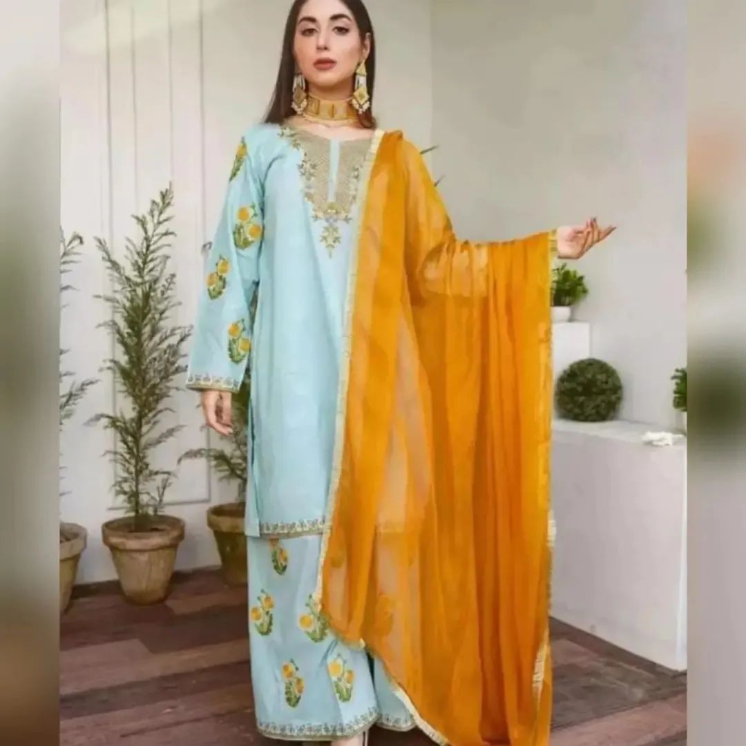 Feroza Three Piece Stitched Suit For Women