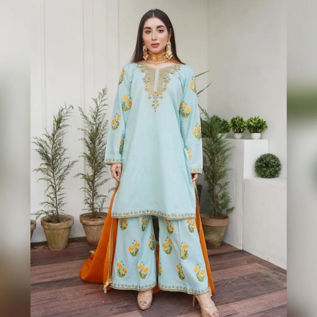 Feroza Three Piece Stitched Suit For Women