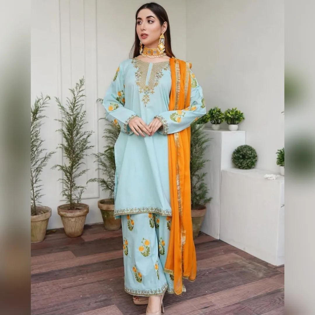 Feroza Three Piece Stitched Suit For Women