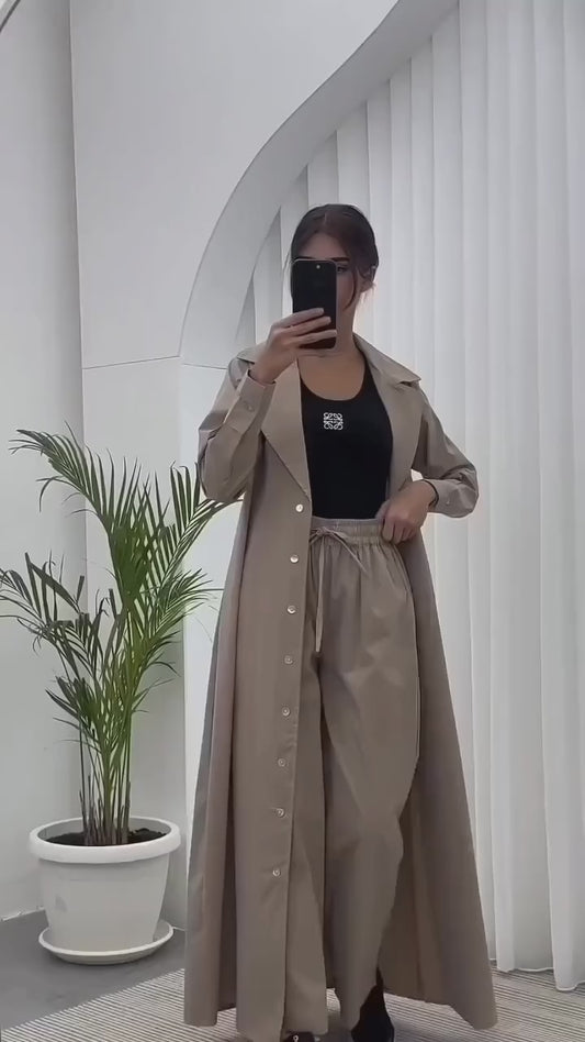 Winter Long Coat Set